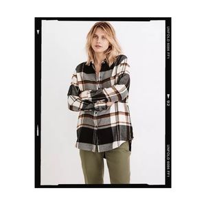 NWOT Madewell Flannel Sunday Shirt in Bromley Plaid